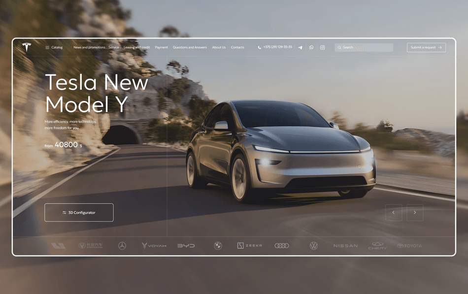 E-commerce Platform with a 3D EV Configurator